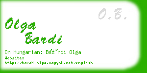 olga bardi business card